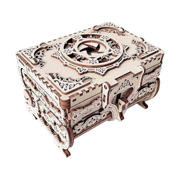 Boîte à puzzle 3D en bois - Boîte à musique 3D antique en bois - Kit de modèle en bois pour adultes et adolescents de plus de