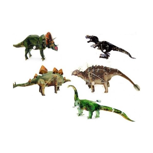 RIVIERA GAMES - 76/6078 - Puzzle 3D - Lot De 5 - Dinosaure À Remonter