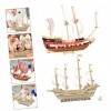 Abaodam 2 Ensembles Puzzle 3D Voile Énigmes Modèle De Voilier Puzzle 3D Fait à La Main Bricolage pour Adultes Bateau Puzzle 3