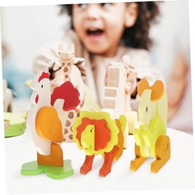 ibasenice 4 Pièces Puzzle danimaux en Trois Dimensions Scie Sauteuse Casse-tête Jouet 3D Jouet De Puzzle en Trois Dimensions