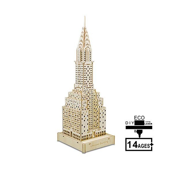 JICIMAOYI Chrysler Building-Color Box 3D Puzzle 3D DIY