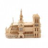 THREE Puzzle 3D en métal Bricolage Notre Dame de Paris modèle de Construction pour Enfants Adultes Accurate 3D Puzzle en Bois