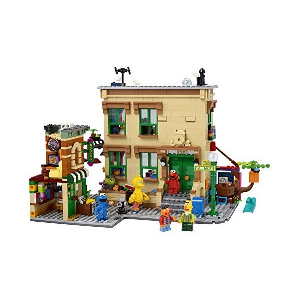 LEGO Ideas 123 Sesame Street 21324 Kit de construction pour adultes avec Elmo, Cookie Monster, Oscar The Grouch, Bert, Ernie 