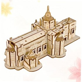 Toyvian Scie Sauteuse Casse-tête Maison en Bois Jouet Assemblé 3D