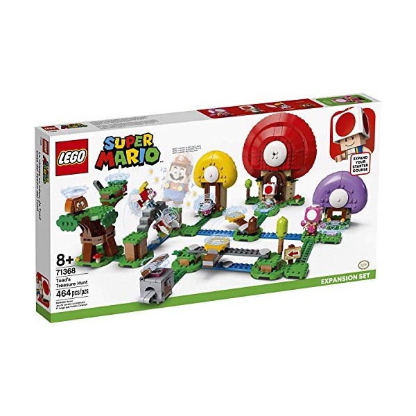 LEGO Super Mario Toad’s Treasure Hunt Expansion Set 71368 Building Kit. Toy for Kids to Boost Their Super Mario Adventures wi