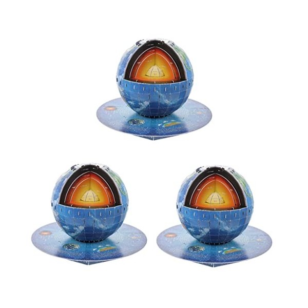 Toyvian 1 Jeu Puzzle Terre 3D Puzzles 3D Casse-tête du Monde 3D Casse-tête De Géographie Casse-tête Globe 3D Modèle De Carte 