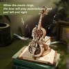 ROBOTIME Puzzle 3D en Bois pour Adultes - Boîte à Musique Violoncelle - Kit de Maquette dengrenage de Construction - Décorat