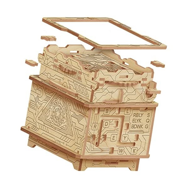 ESC WELT Orbital Box Jeu de Puzzle 3D - 3 en 1 Jeu de Puzzle en Bois - Casse-têtes - Boîte à Cadeau Jeu dénigmes - Pâques Bo