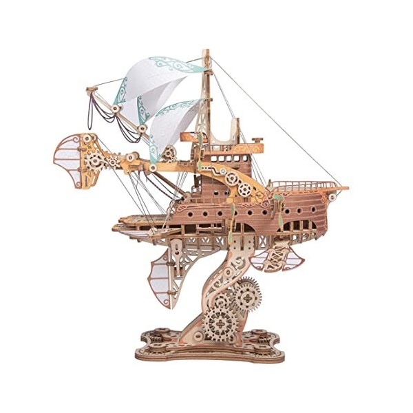 Puzzle 3D Steampunk en Bois Modèles Kits, Puzzles 3D Artisanat Masterpiece pour Flowers in The Mirror DIY Assembly Fantasy Sp