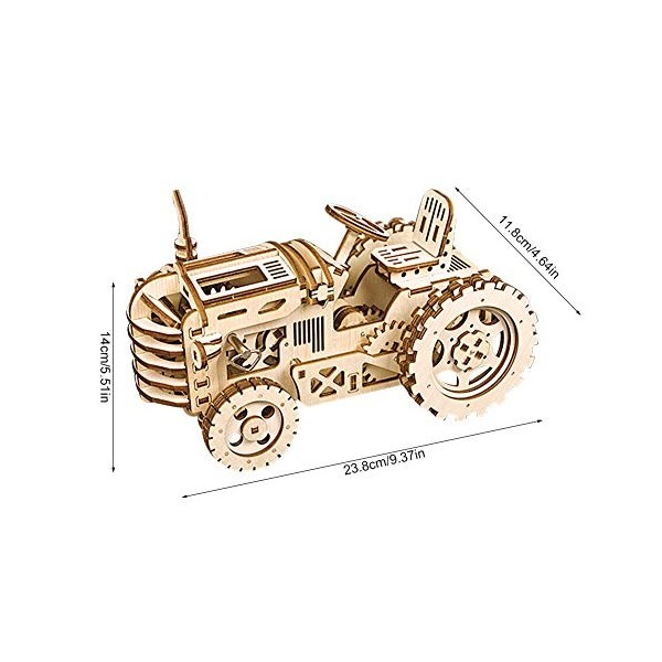 Tracteur en Bois Puzzle Assemblage Bricolage Kits dartisanat kit de modle de Puzzle en Bois ducatif Fantastique