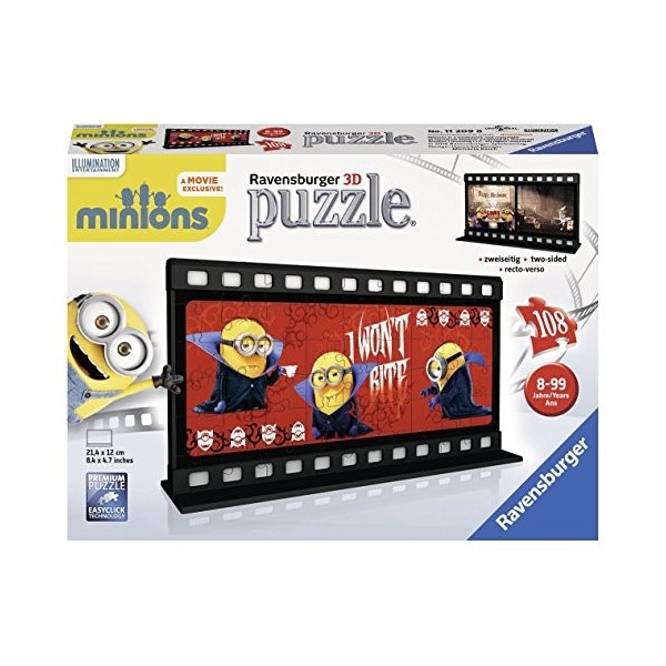 Ravensburger - 11209 - Puzzle 3D Bobine film Minions Grand Bat 108 pièces