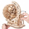 MAJOZ0 3D Puzzle en Bois - Laser Cut Puzzle Globe Modèle en Bois - Kit de Construction pour Enfants et Adultes