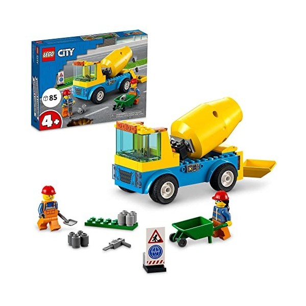 LEGO City Cement Mixer Truck 60325 Building Kit. Realistic Toy Construction Vehicle for Kids Aged 4+ 85 Pieces 