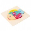 Totority 4 Pièces Confiance Concentrée D Puzzle Crabe Puzzle Jouets pour Enfants Ensemble De Jeu en Bois Puzzles en Bois pour