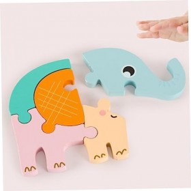 Totority 4 Pièces Confiance Concentrée D Puzzle Crabe Puzzle Jouets pour Enfants Ensemble De Jeu en Bois Puzzles en Bois pour