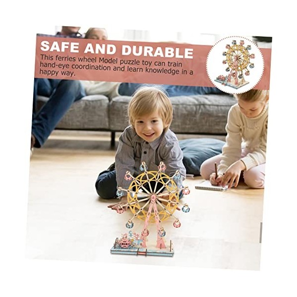 Toyvian 2 Ensembles Puzzle 3D De La Grande Roue Jouet Scientifique De Construction Puzzles Mécaniques 3D Tournant Modèle De G