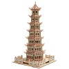 HIZQ Puzzle 3D De Construction, Puzzle en Bois 3D Laser Cut Puzzle Maquette A Construire, Modèle Architectural Detraditionnel