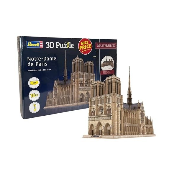 Revell 3D Puzzles- Revell Puzzle 3D 00190 Notre Dame de Paris à Construire, 190, Pierre