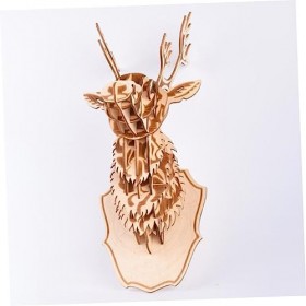 ibasenice Énigmes Puzzle en Bois De Cerf Casse-tête en Bois Jouet Casse-tête Jouet Éducatif en Bois Jouet De Puzzle en Bois B