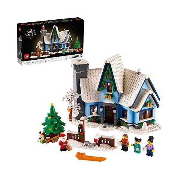 LEGO Santa’s Visit 10293 Building Kit. A Festive Build for Adults and Families, with a Christmas Scene to Display 1,445 Piec