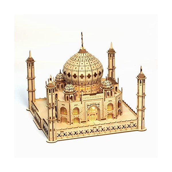 Cuteefun Puzzle 3D Bois Taj Mahal, Maquette dArchitecture en Bois a Construire Adulte et Adolescents, Jouet dAssemblage Bri