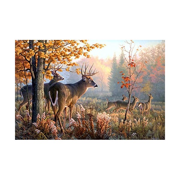 YANCONG Puzzle 1500 Pièces, Puzzle 3D, Forêt Animaux Cerf en Automne