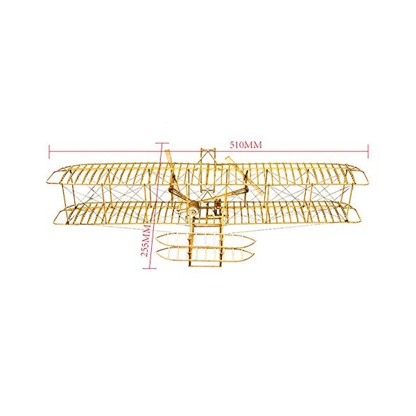 DW fun Puzzle en Bois 3D Bricolage Wright Flyer Woodcraft modèle Avions, Kits de Coupe en Bois en Bois de balsa découpage au 