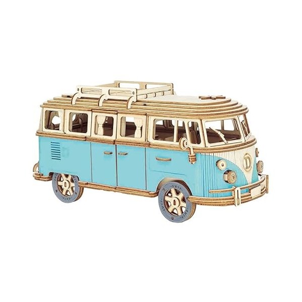 KaAfaL Puzzle en Bois for Enfants Camper Van - Modèle de Voiture en Bois DIY3d Puzzle Jouet Cadeau danniversaire, 226PCS Puz