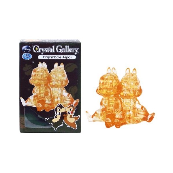 Disney Crystal Gallery Petit Friends Chip n Dale 3D Puzzle Orange 