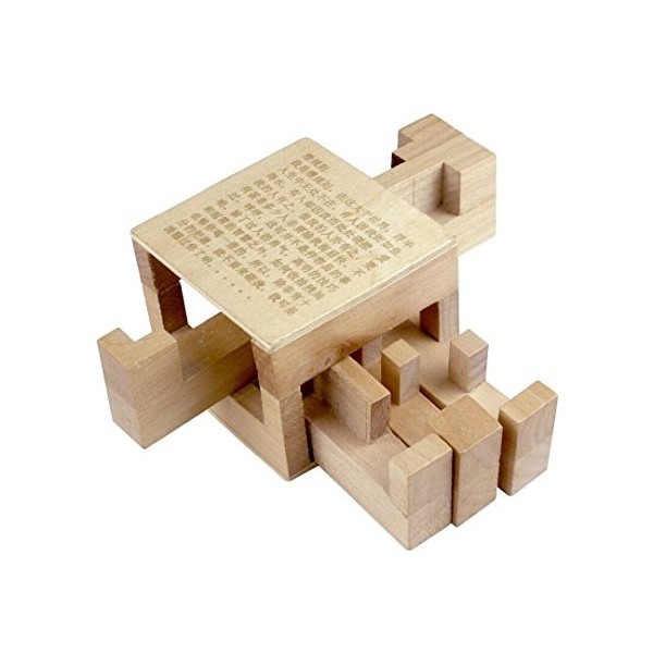 KINGOU Chinois 3D Puzzle en Bois Interlocking Burr Puzzles Désenchevêtrement Magic Cube