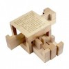 KINGOU Chinois 3D Puzzle en Bois Interlocking Burr Puzzles Désenchevêtrement Magic Cube