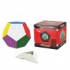 FunnyGoo Shengshou 5x5 Dodécaèdre 12 Surfaces gigaminx Megaminx 5x5x12 Magic Puzzle Cube Stickerless + Un présentoir Cube