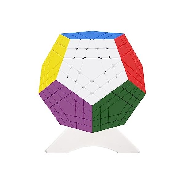 FunnyGoo Shengshou 5x5 Dodécaèdre 12 Surfaces gigaminx Megaminx 5x5x12 Magic Puzzle Cube Stickerless + Un présentoir Cube