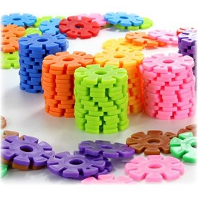 Tokaneit Flocons de Neige Jeu de Construction, Jeux de Construction Jeux et Jouets Neige Flocon 400 Pcs DIY de Design Puzzle 