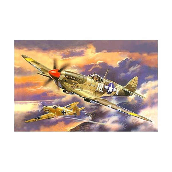 YANCONG Puzzle en Bois Adulte 1500 Pièces, Puzzle 3D Avions Allemands Et Britanniques dans Le Ciel Jouet en Bois Cadeau Uniqu