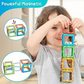 COOLJOY Jouet Enfant 3 Ans, 40PCS Jeux de Construction Magnetique Enfant, Bloc de Construction Magnétique, Créatif et éducati