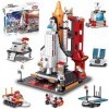 Sitodier Navette dexploration Spatiale Jouet de Construction, 1008pcs 7-in-1 Jeu de Construction aérospatiale pour 6+ Ans, J