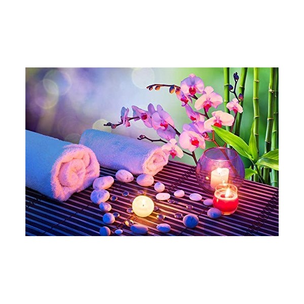 YANCONG Puzzle Adulte 1500 Pièces, Puzzle 3D, Bambou, Orchidée, Pierres, Spa