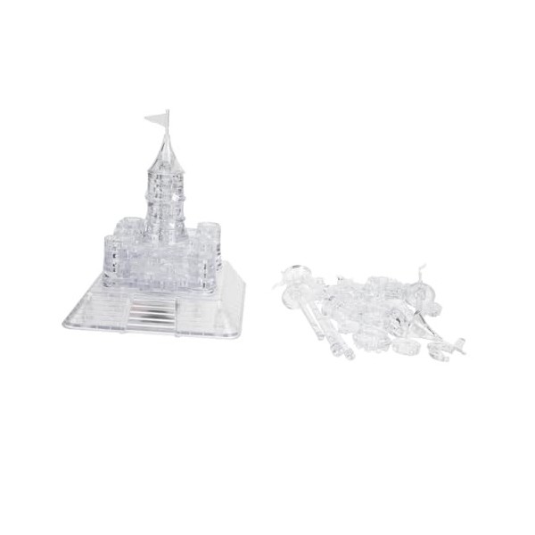 1 Jeu Casse-tête du Château De Cristal Scie Sauteuse Plastique Puzzle 3D Modèle