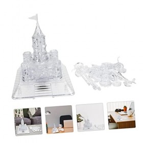 1 Jeu Casse-tête du Château De Cristal Scie Sauteuse Plastique Puzzle 3D Modèle