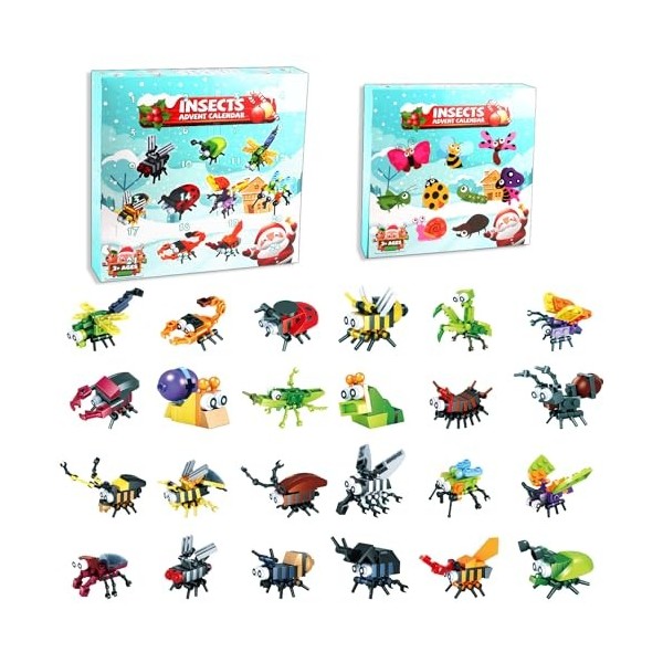 WDJLNZB Blocs de Construction dinsectes, Jeu de Construction pour Insectes, Jeu de Construction pour Enfants, Jouets de Cons