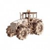 EWA Eco-Wood-Art Traktor Tracteur avec mécanisme de Changement de Vitesse 3D mécanique en Bois-Puzzle pour Adultes et Adolesc