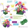 wohot 166pcs Jeux de Construction Jardin de Fleurs pour Fille 3 4 5 6 Ans, Jouet Bricolag Jardin Enfant Jeu Construction Fleu