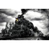 YANCONG Puzzle Adulte 1500 Pièces, Puzzle 3D Moteur De Train Noir Et Blanc Fumant Cadeaux Uniques Décoration dart Mural Bric