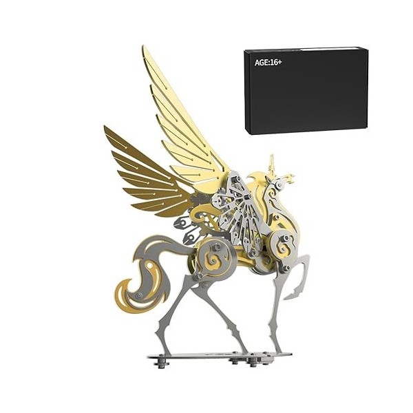 DOYU Puzzle 3D Metal Adulte, 129pièces Licorne Puzzle 3D en Metal Hobby Créatif Cadeau Collectibles