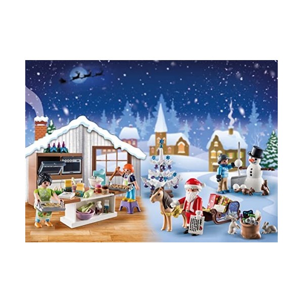 PLAYMOBIL 71088 Calendrier De LAvent : Ptisserie De Noël- Christmas - La Magie De Noël - 24 Surprises Noël