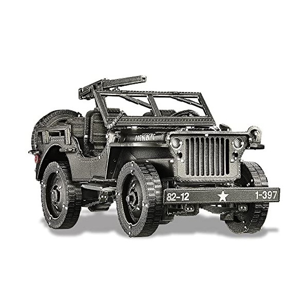 Piececool WILLYS MB Puzzle 3D en métal – Kit de modèle en métal – Cadeaux de Noël et danniversaire pour adolescents et adult