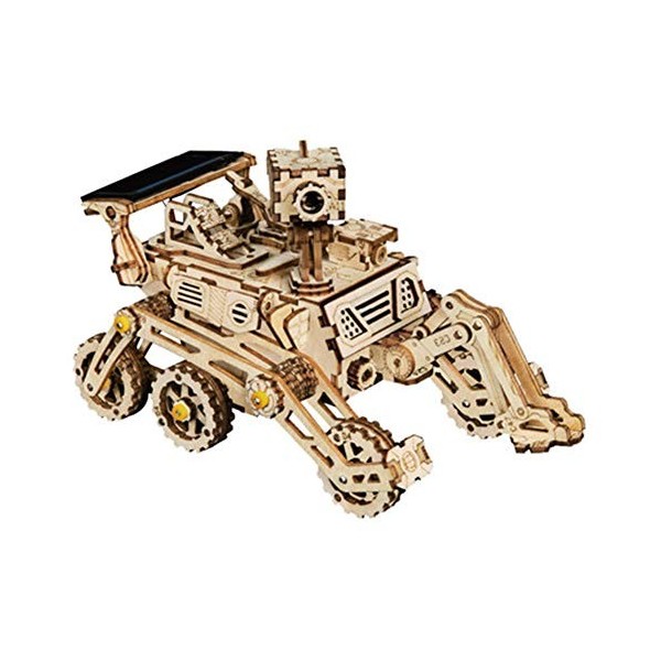 HIZQ Puzzle 3D, Puzzle en Bois 3D Solar Powered Jouets Laser Cutting Robot DIY Kits De ModÈLes De Voitures, Cadeau Unique pou