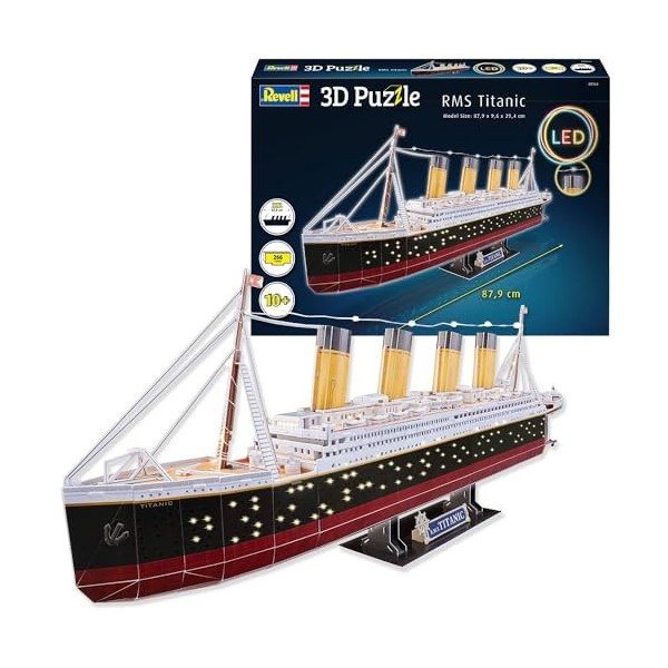 Revell 3D Puzzles 00154 RMS Titanic - LED Edition Noir/Rouge