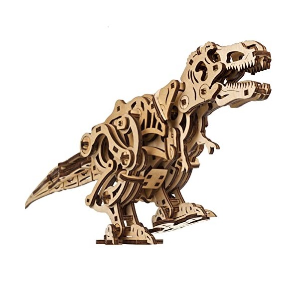 Ugears Tyrannosaurus Rex Puzzles en Bois 3D - Kit de modèle en Bois pour Adultes à Construire - Ensemble de Puzzle 3D Perfect